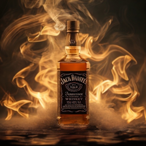 Bottle of whiskey background replacement